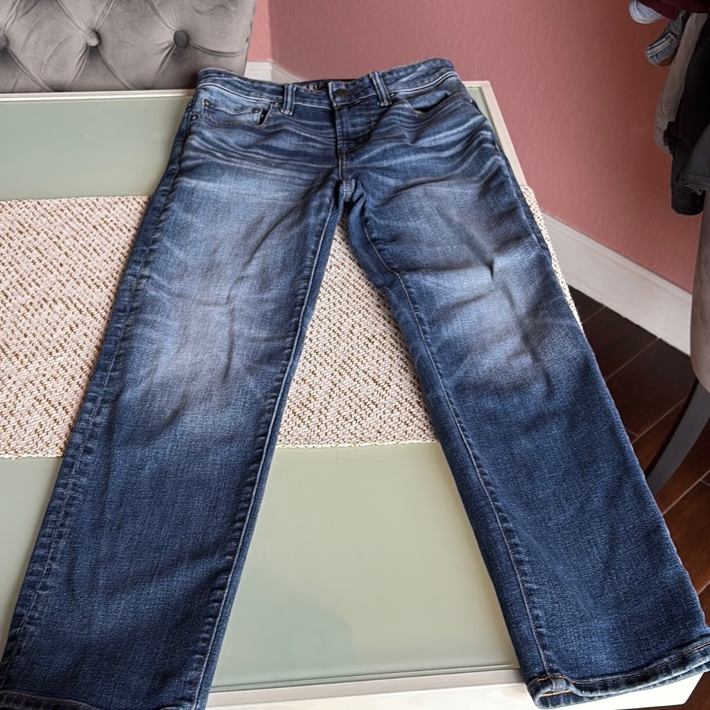 American Eagle Outfitters Men's Straight Jeans - Dark Blue